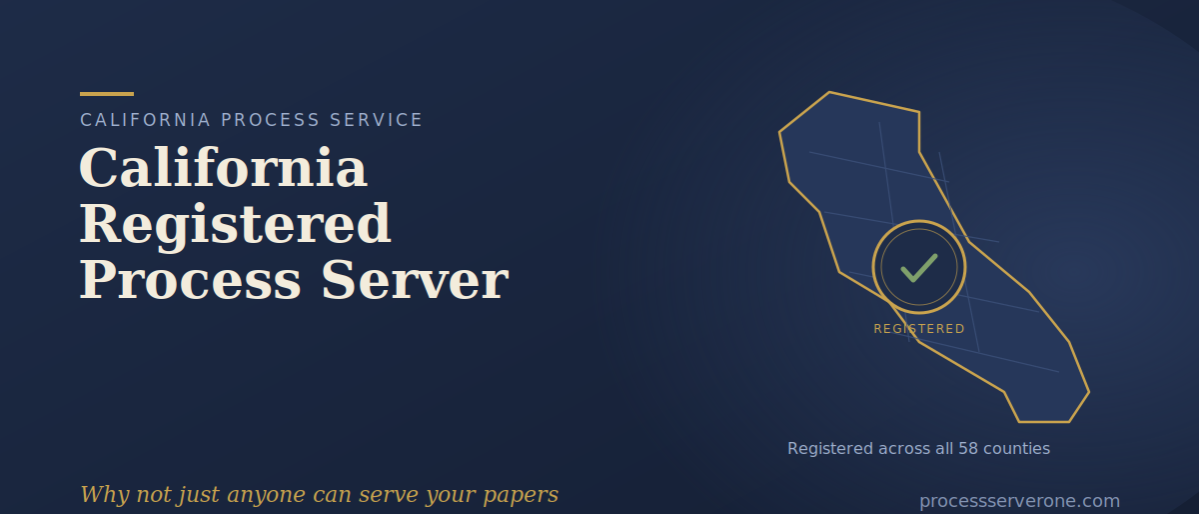 california-registered-process-server-featured California registered process server delivering legal documents outside a county superior court