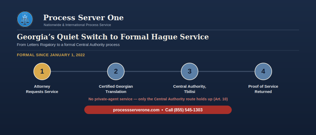 hague-service-in-georgia-branded Process server preparing Hague service in Georgia through the Tbilisi Central Authority