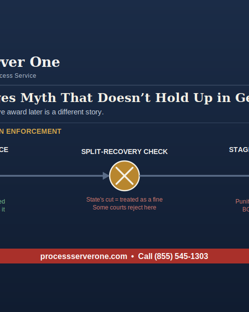 Process server preparing Hague service in Germany for a case involving punitive damages
