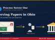 Process server serving papers in Ohio outside a county courthouse